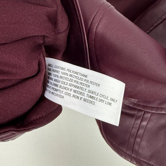 NWT Future Collective Strappy Faux Leather Tiny Top Crop Berry Plus Size 1X NEW - Picture 7 of 10